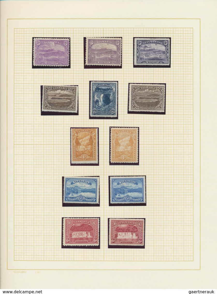 Tasmanien: 1855/1910 (ca.), A Lovely Mint Collection Of 79 Stamps, Neatly Arranged On Album Pages, C - Briefe U. Dokumente