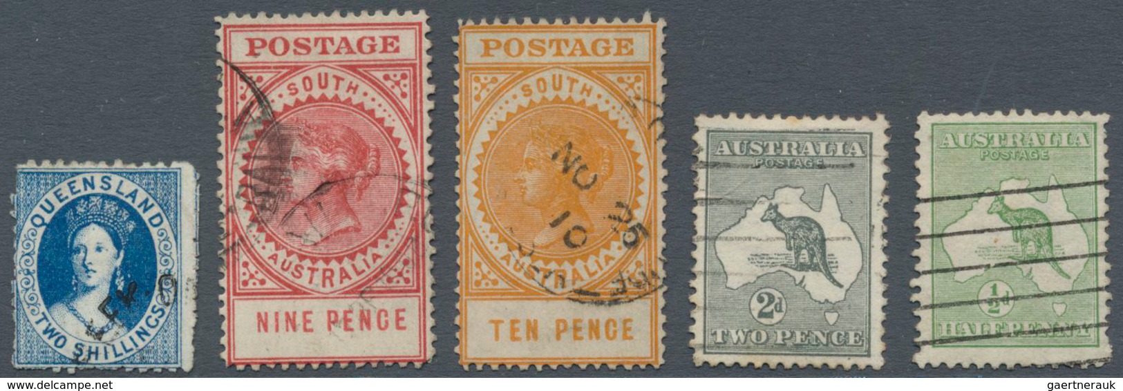 Australien: 1850/1920, Interesting Collection On Old Leaves With Main Focus On Australian States. Pl - Sammlungen