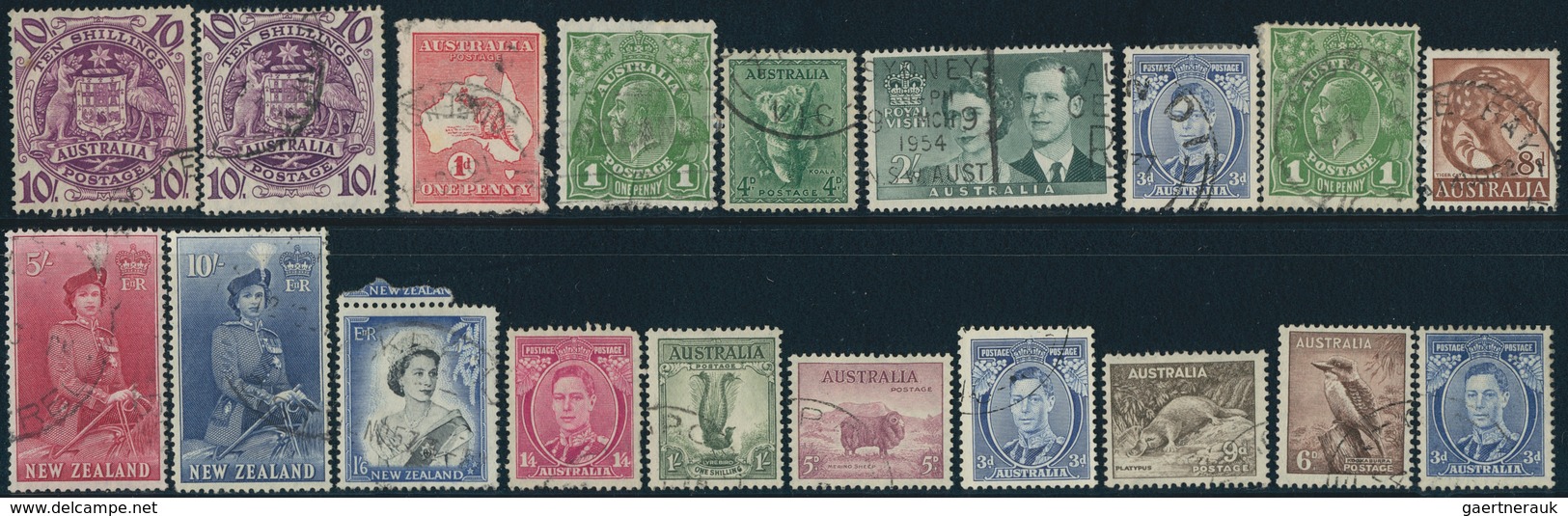 Australien: 1850's-1980's (c.): Collection And Accumulation Of Mint And Used Stamps, Covers, Postcar - Sammlungen