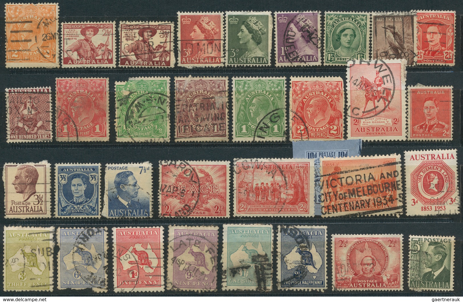 Australien: 1850's-1980's (c.): Collection And Accumulation Of Mint And Used Stamps, Covers, Postcar - Sammlungen