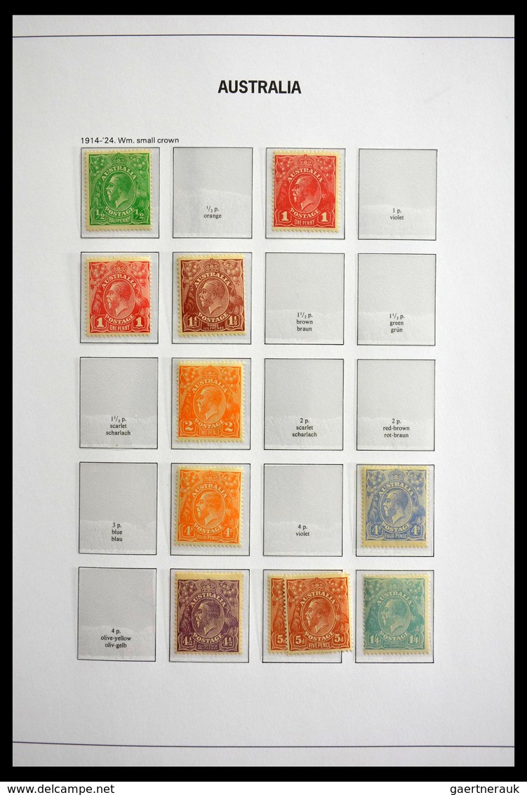 Australien: 1913-1983: Nicely filled, MNH and mint hinged collection Australia 1913-1983 in 2 Davo l