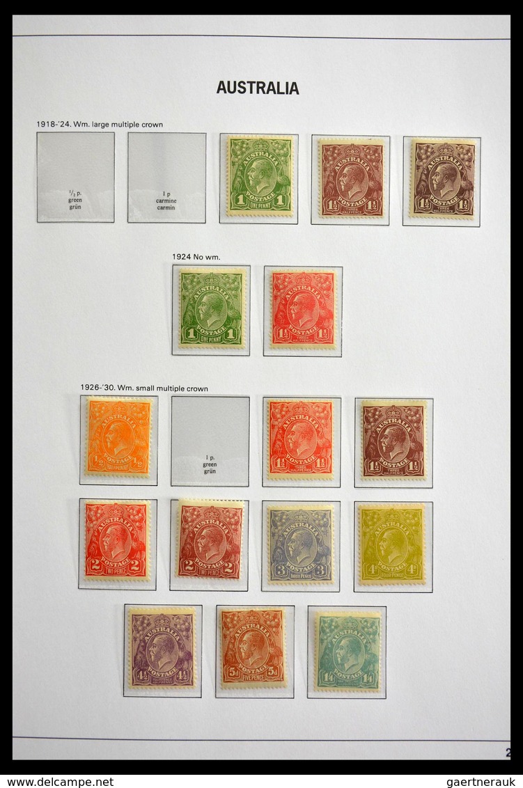 Australien: 1913-1983: Nicely filled, MNH and mint hinged collection Australia 1913-1983 in 2 Davo l