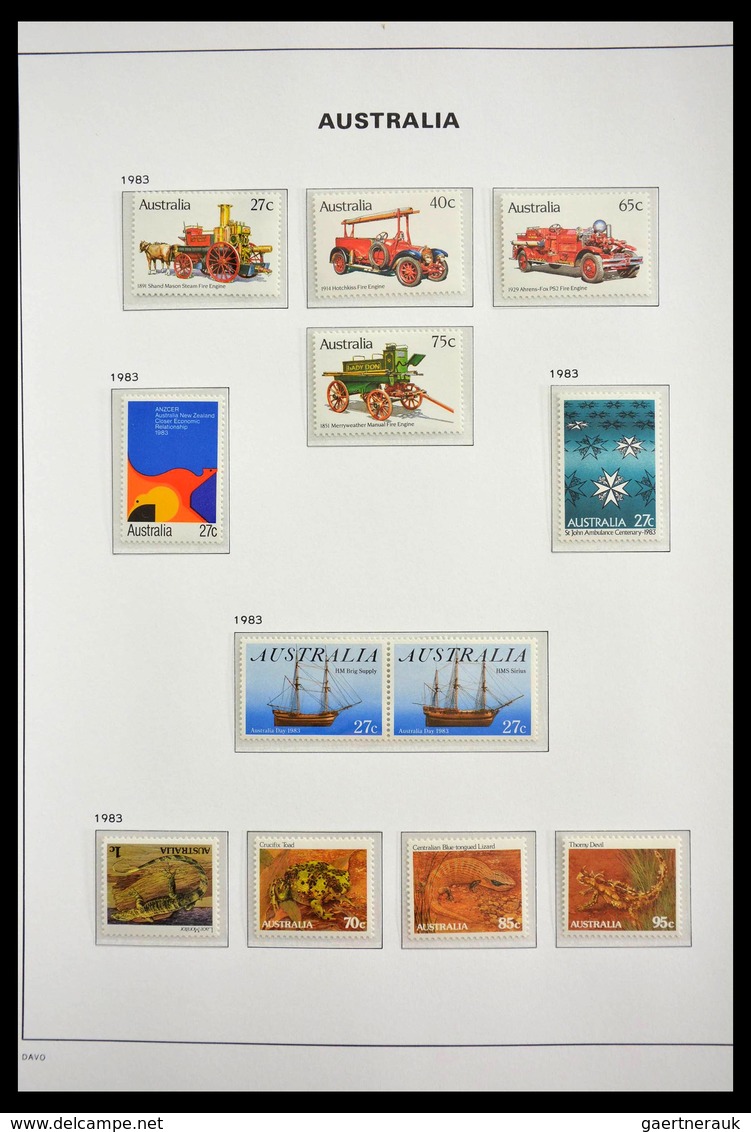 Australien: 1913-1983: Nicely filled, MNH and mint hinged collection Australia 1913-1983 in 2 Davo l