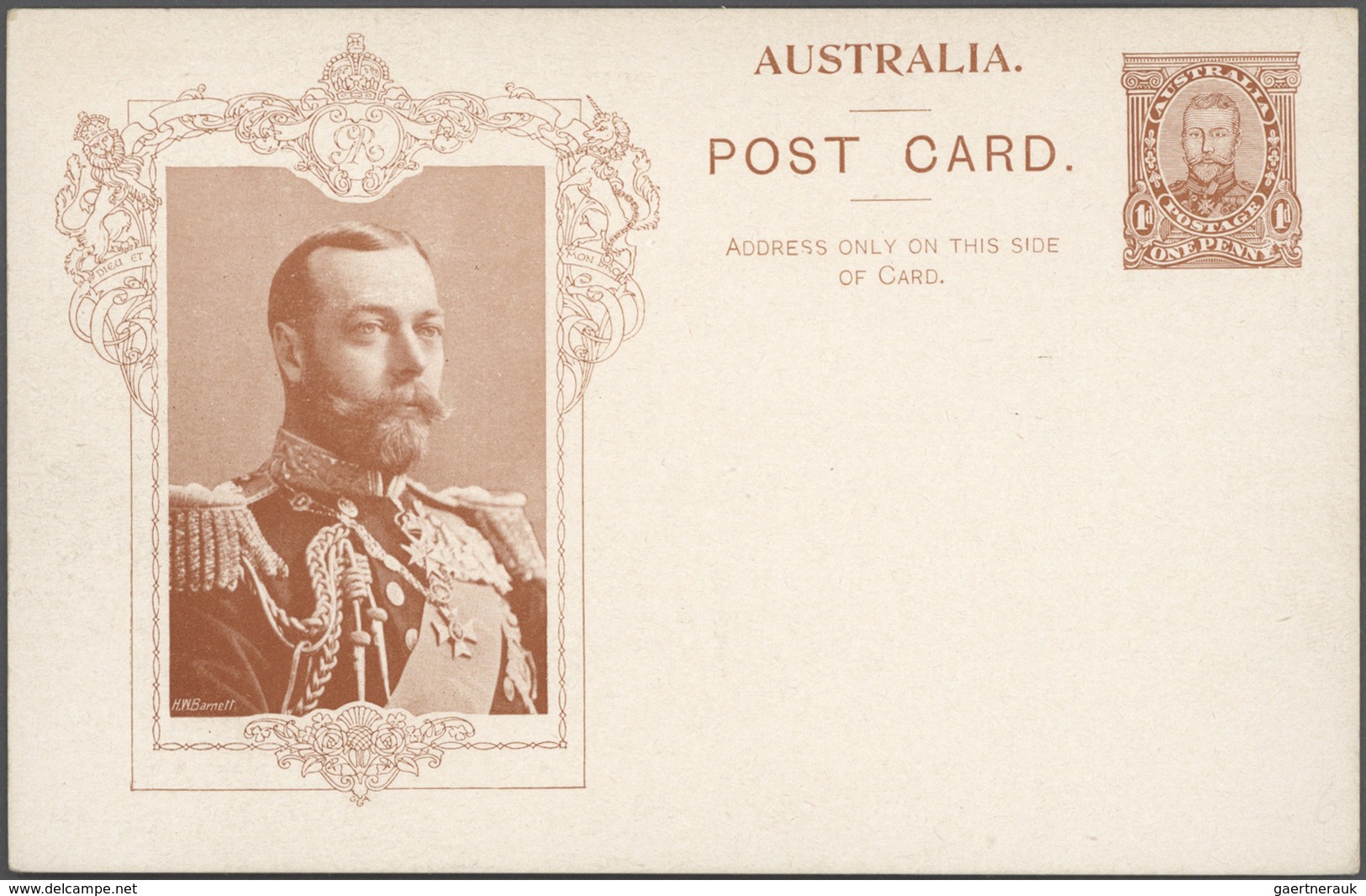 Australien - Ganzsachen: 1911/1965 (ca.), accumulation with about 215 mostly different postal statio