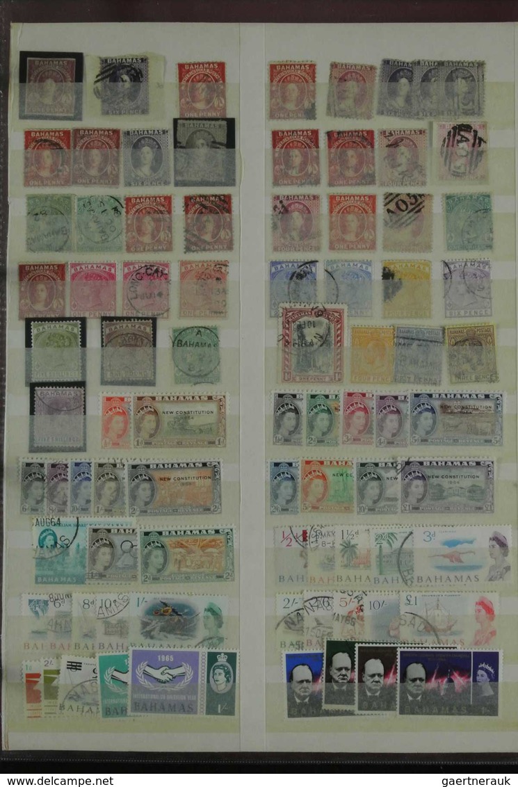 Bahamas: 1860-1980: MNH, mint hinged and used collection Bahamas 1860-1980 on albumpages and stockpa