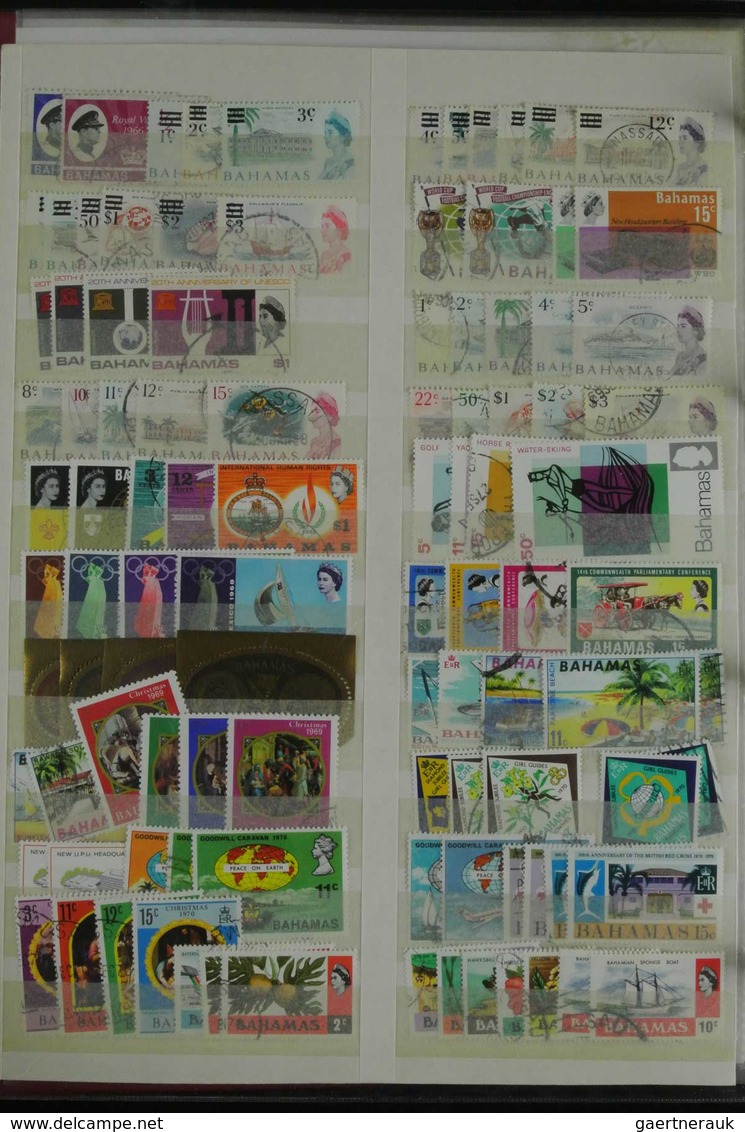 Bahamas: 1860-1980: MNH, mint hinged and used collection Bahamas 1860-1980 on albumpages and stockpa