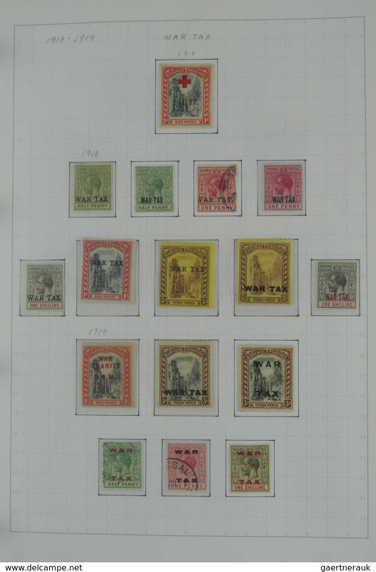 Bahamas: 1860-1980: MNH, mint hinged and used collection Bahamas 1860-1980 on albumpages and stockpa