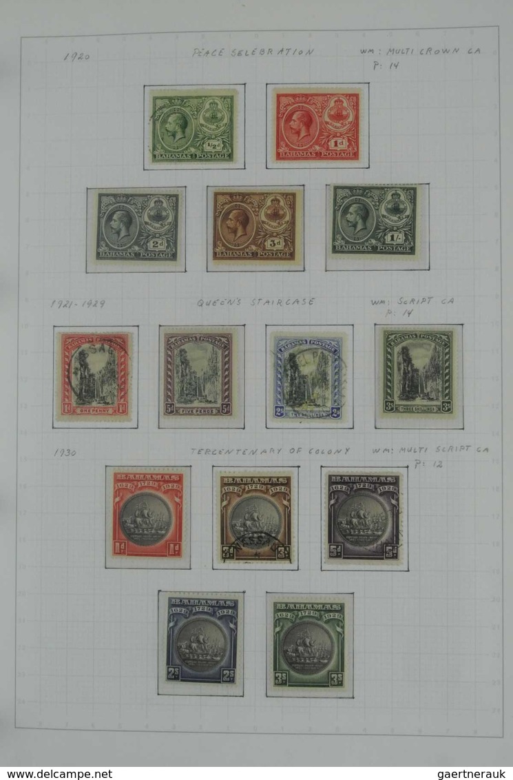 Bahamas: 1860-1980: MNH, mint hinged and used collection Bahamas 1860-1980 on albumpages and stockpa