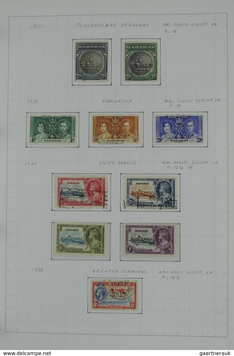 Bahamas: 1860-1980: MNH, mint hinged and used collection Bahamas 1860-1980 on albumpages and stockpa