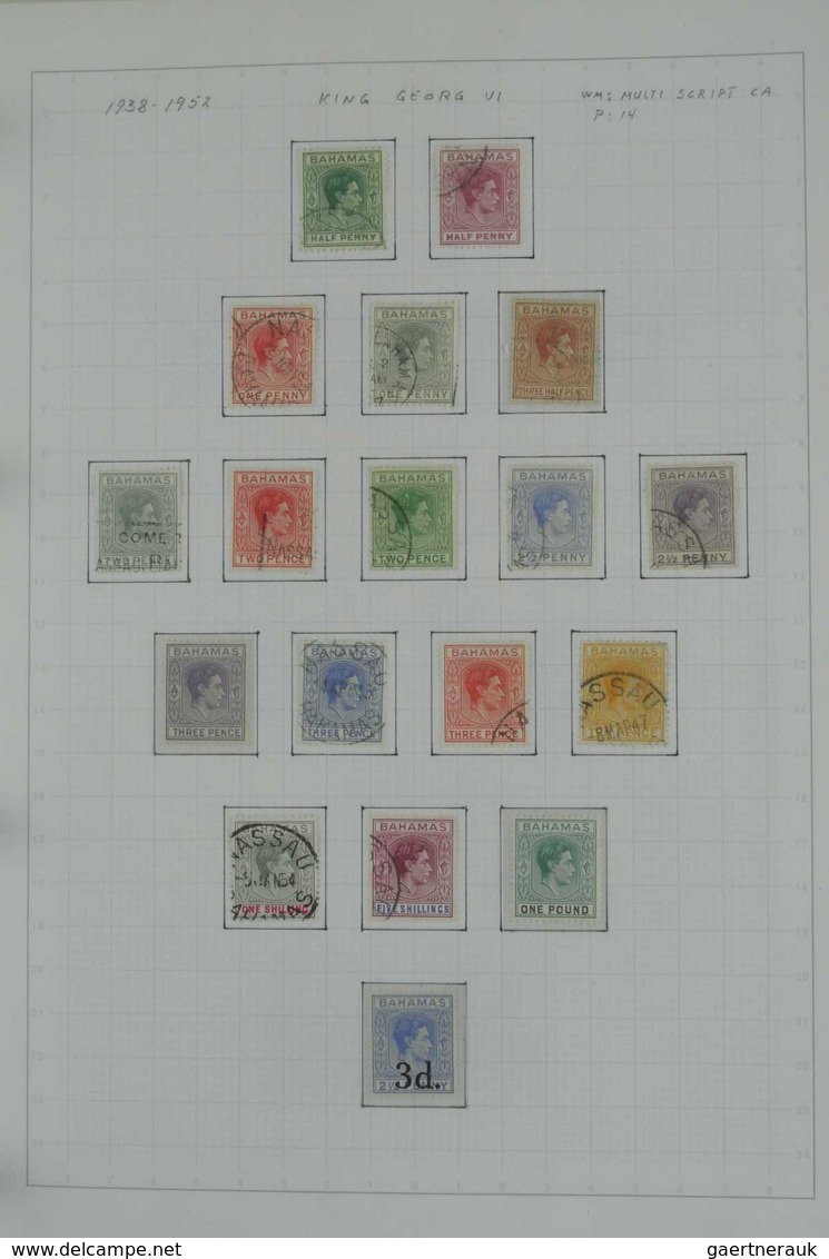 Bahamas: 1860-1980: MNH, mint hinged and used collection Bahamas 1860-1980 on albumpages and stockpa