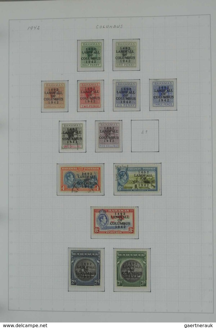 Bahamas: 1860-1980: MNH, mint hinged and used collection Bahamas 1860-1980 on albumpages and stockpa