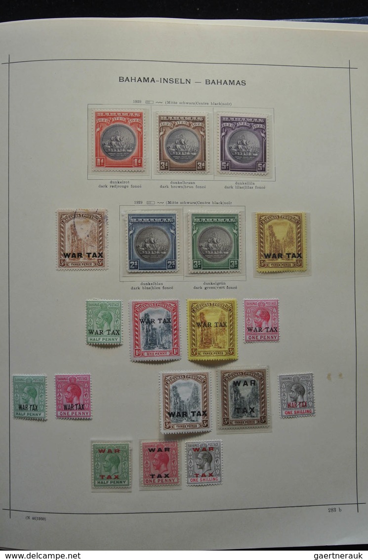 Bahamas: 1860-1996: Well filled, MNH, mint hinged and used collection Bahamas 1860-1996 in blanc alb