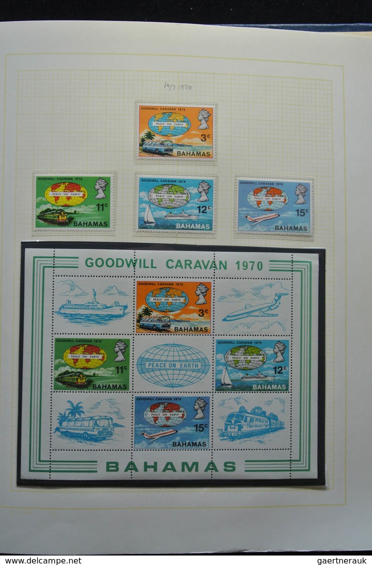 Bahamas: 1860-1996: Well filled, MNH, mint hinged and used collection Bahamas 1860-1996 in blanc alb