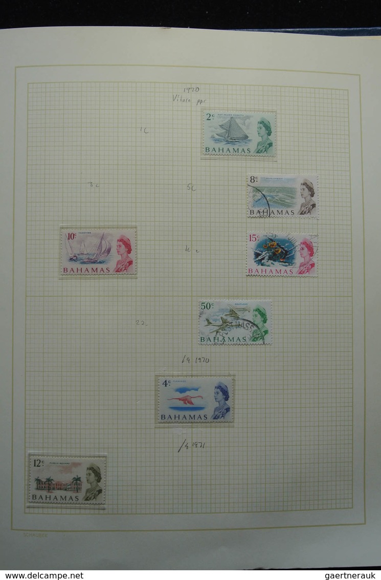 Bahamas: 1860-1996: Well filled, MNH, mint hinged and used collection Bahamas 1860-1996 in blanc alb