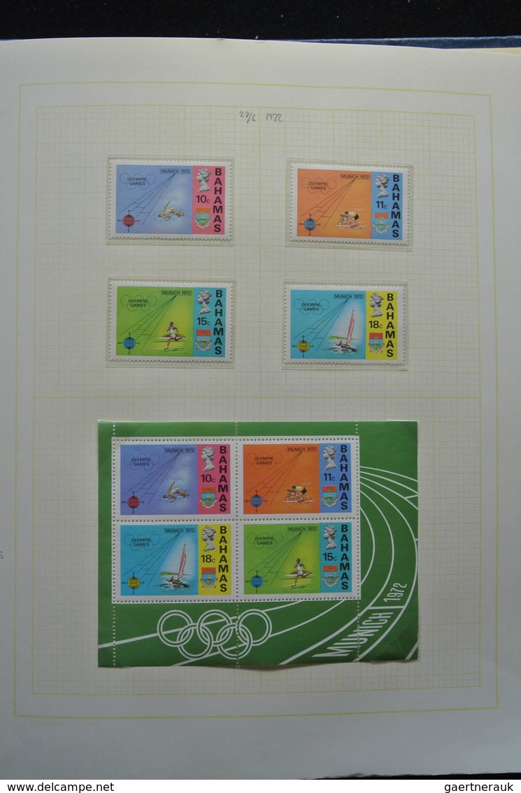 Bahamas: 1860-1996: Well filled, MNH, mint hinged and used collection Bahamas 1860-1996 in blanc alb