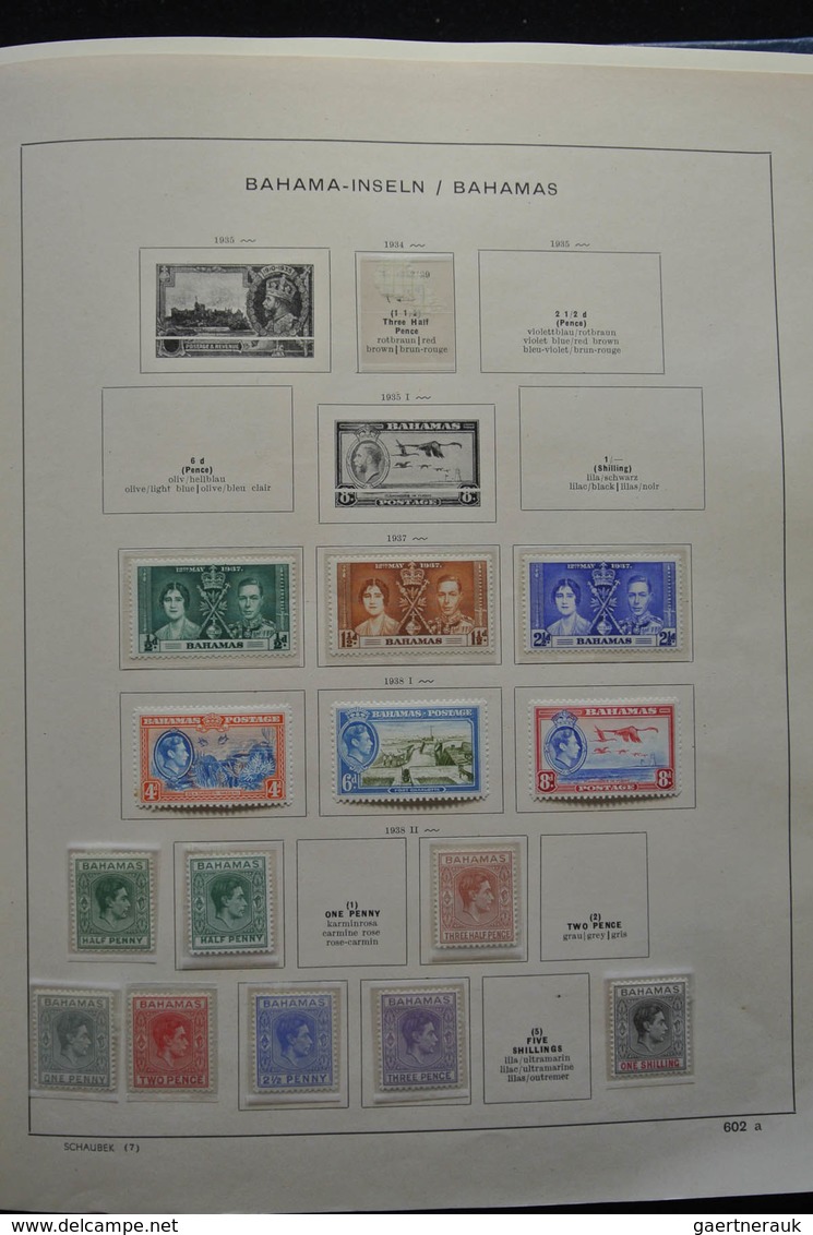 Bahamas: 1860-1996: Well filled, MNH, mint hinged and used collection Bahamas 1860-1996 in blanc alb