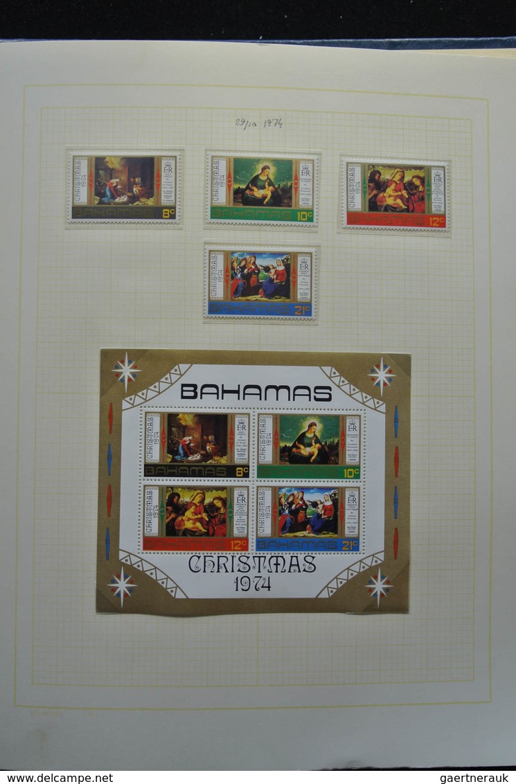 Bahamas: 1860-1996: Well filled, MNH, mint hinged and used collection Bahamas 1860-1996 in blanc alb