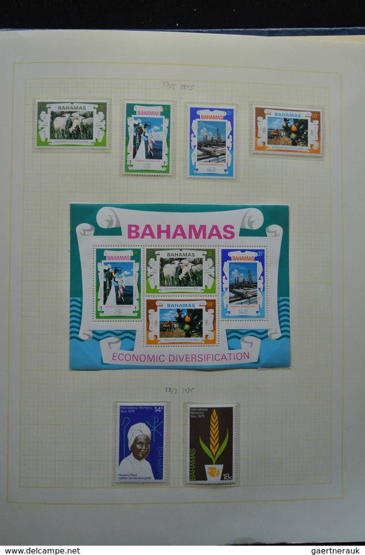 Bahamas: 1860-1996: Well filled, MNH, mint hinged and used collection Bahamas 1860-1996 in blanc alb