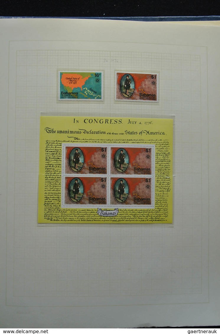 Bahamas: 1860-1996: Well filled, MNH, mint hinged and used collection Bahamas 1860-1996 in blanc alb