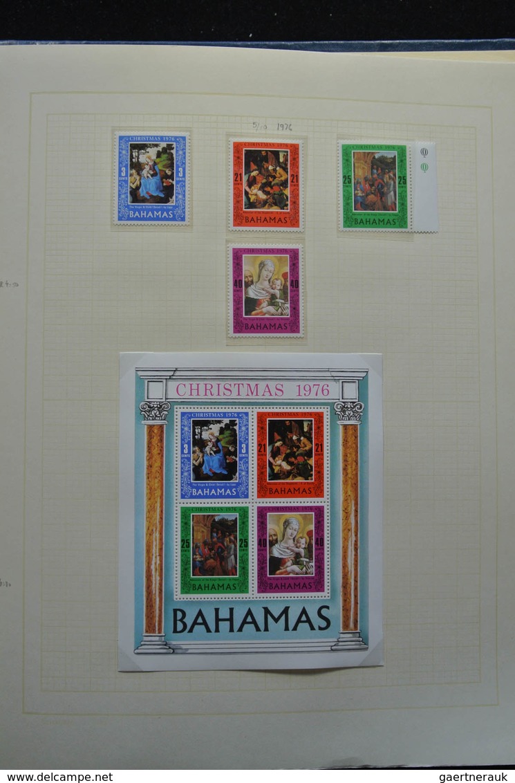 Bahamas: 1860-1996: Well filled, MNH, mint hinged and used collection Bahamas 1860-1996 in blanc alb