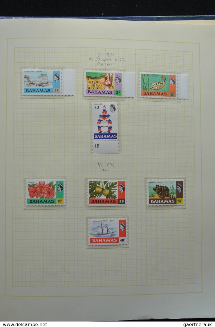 Bahamas: 1860-1996: Well filled, MNH, mint hinged and used collection Bahamas 1860-1996 in blanc alb