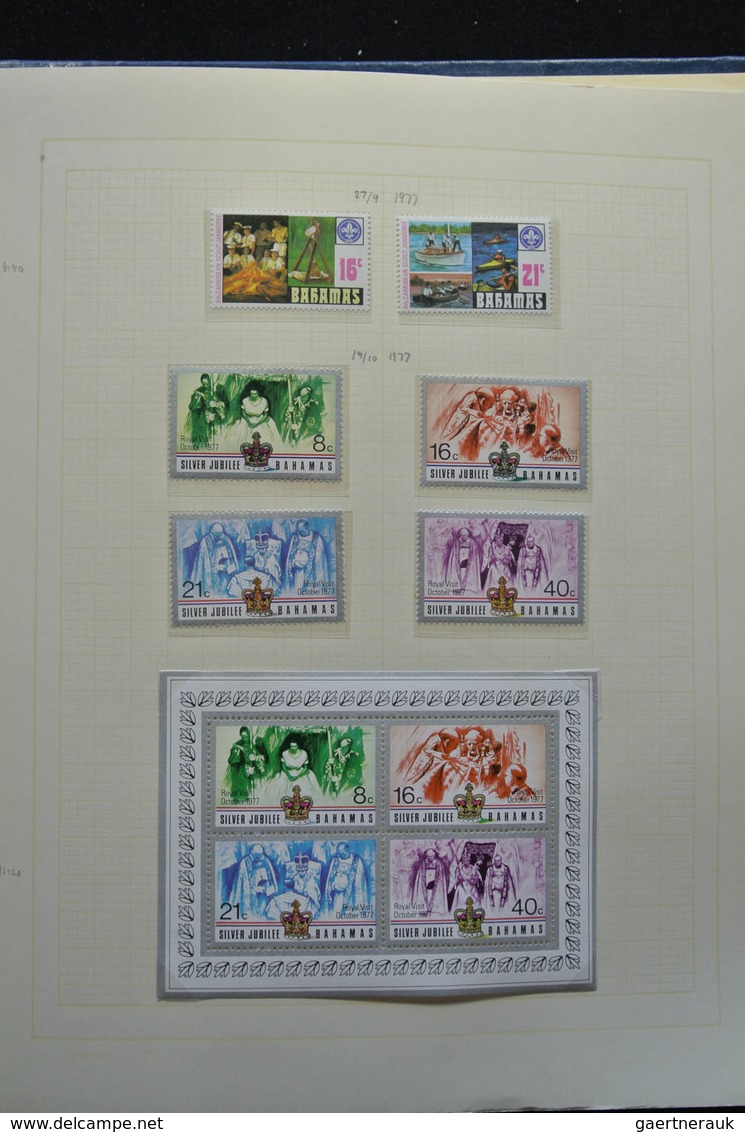 Bahamas: 1860-1996: Well filled, MNH, mint hinged and used collection Bahamas 1860-1996 in blanc alb