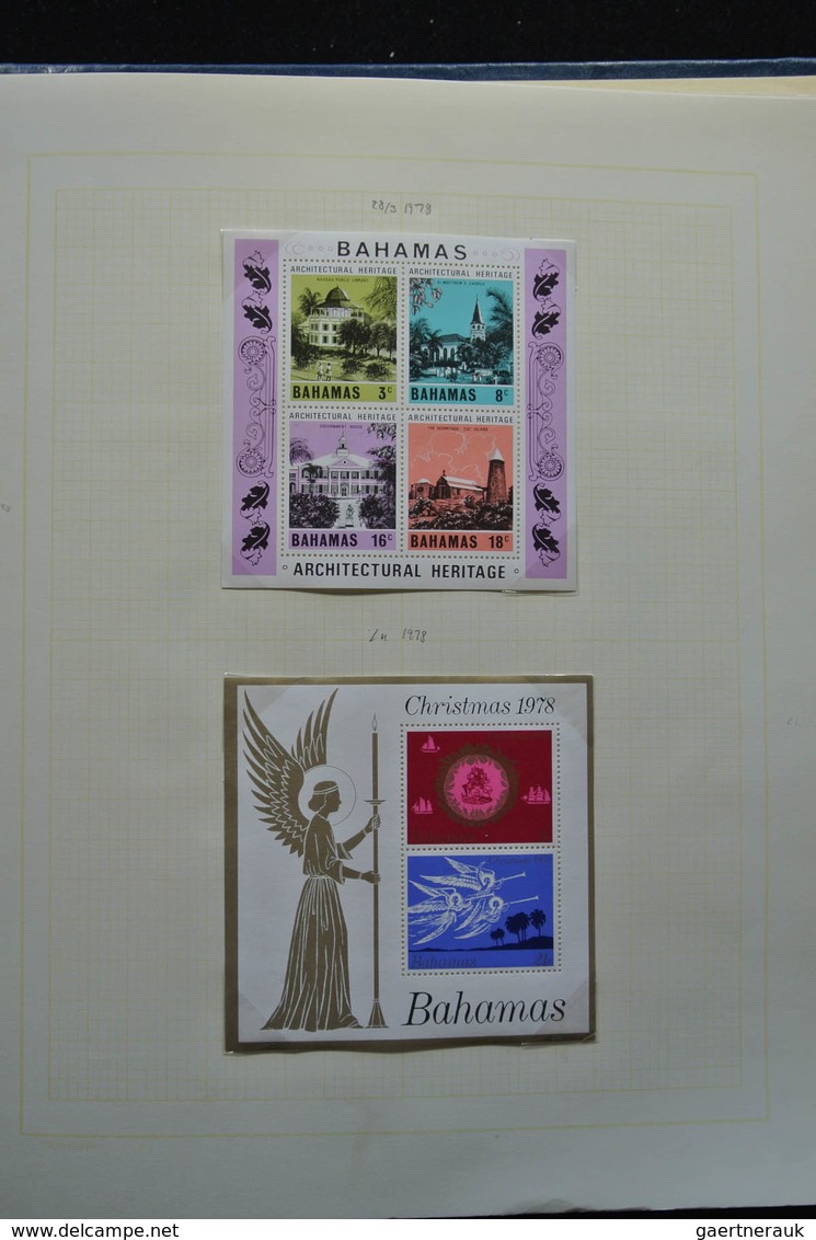 Bahamas: 1860-1996: Well filled, MNH, mint hinged and used collection Bahamas 1860-1996 in blanc alb