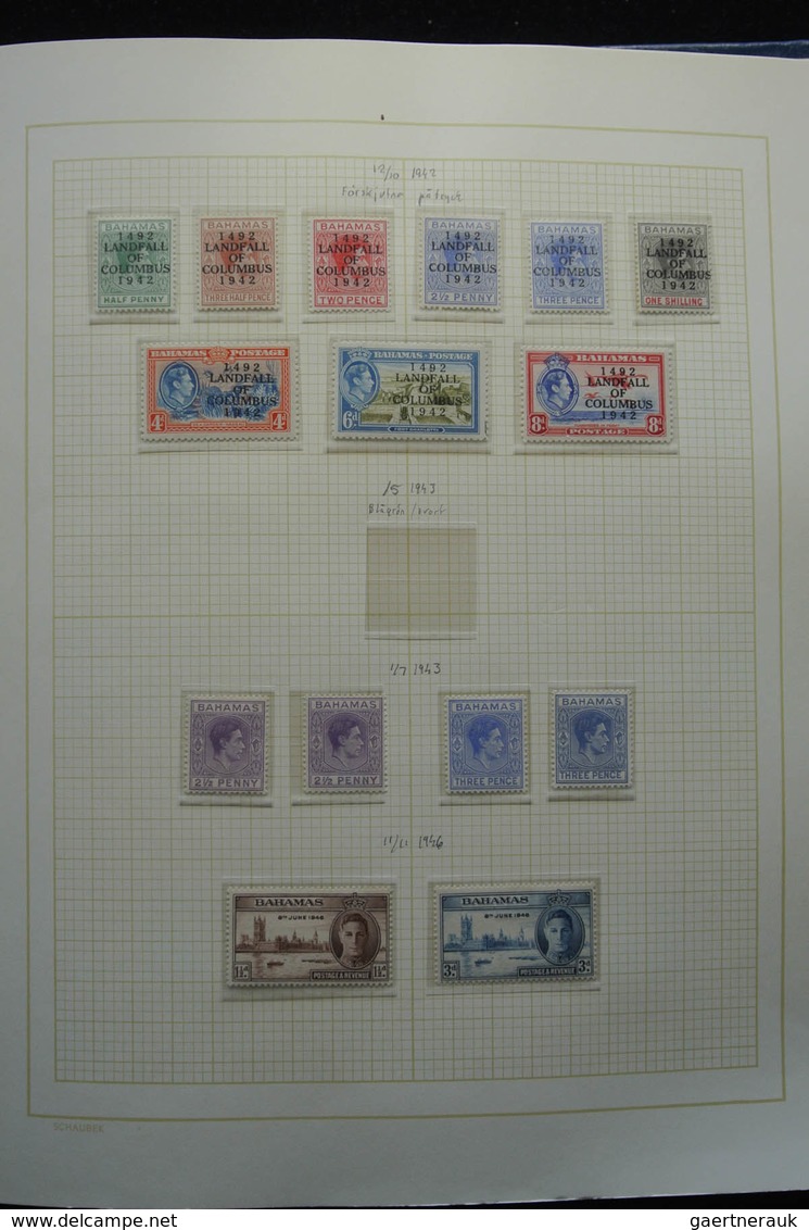 Bahamas: 1860-1996: Well filled, MNH, mint hinged and used collection Bahamas 1860-1996 in blanc alb