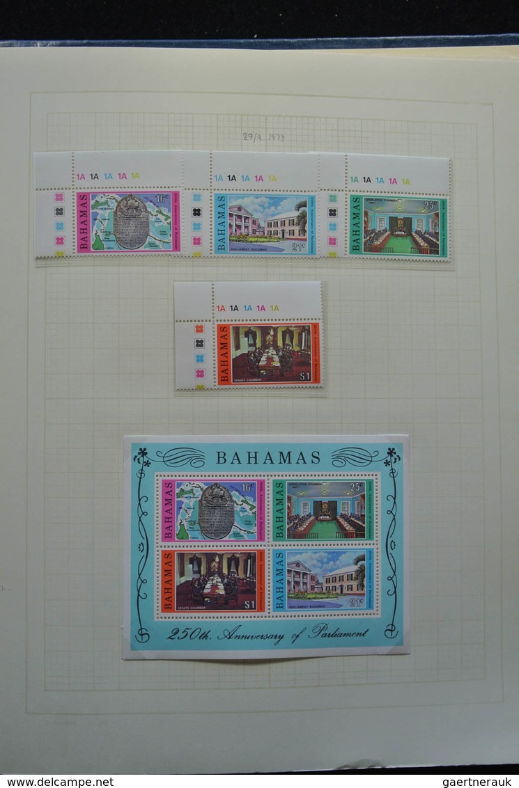 Bahamas: 1860-1996: Well filled, MNH, mint hinged and used collection Bahamas 1860-1996 in blanc alb