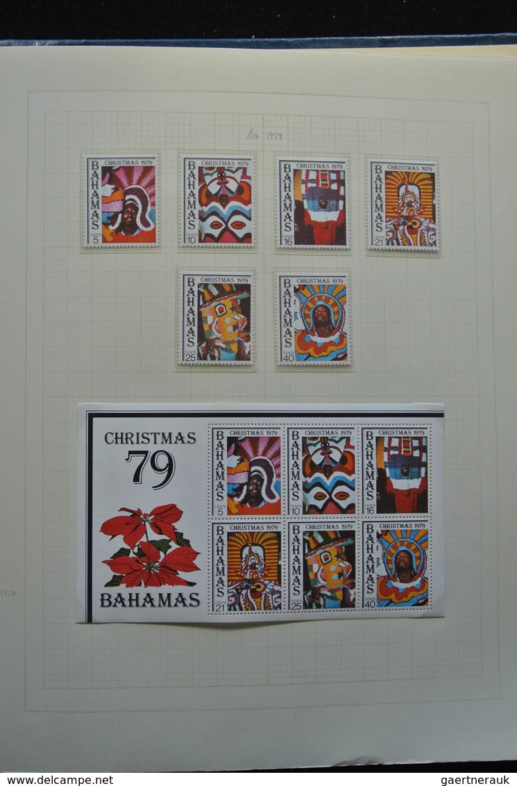 Bahamas: 1860-1996: Well filled, MNH, mint hinged and used collection Bahamas 1860-1996 in blanc alb