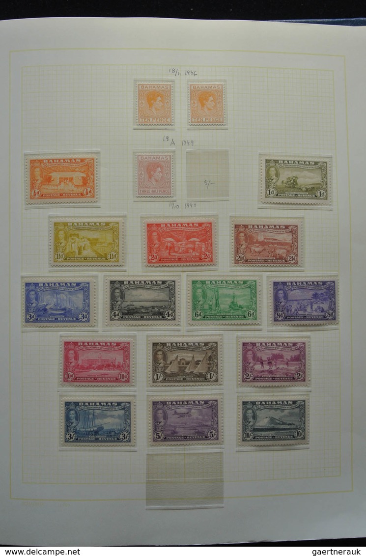 Bahamas: 1860-1996: Well filled, MNH, mint hinged and used collection Bahamas 1860-1996 in blanc alb