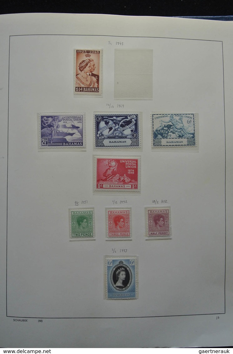 Bahamas: 1860-1996: Well filled, MNH, mint hinged and used collection Bahamas 1860-1996 in blanc alb