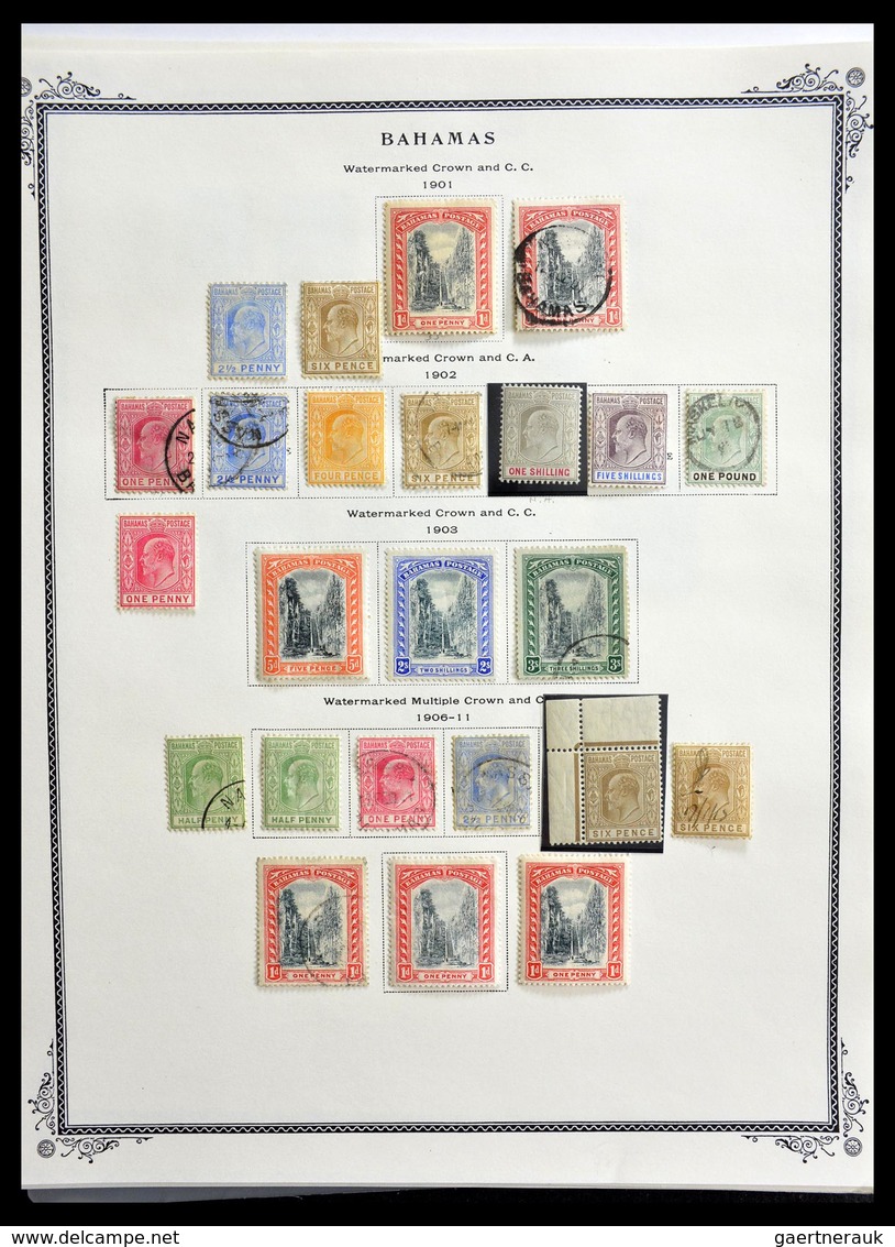 Bahamas: 1861-1940: Almost Complete, Mint Hinged And Used Collection Bahamas 1861-1940 On Albumpages - 1963-1973 Autonomie Interne