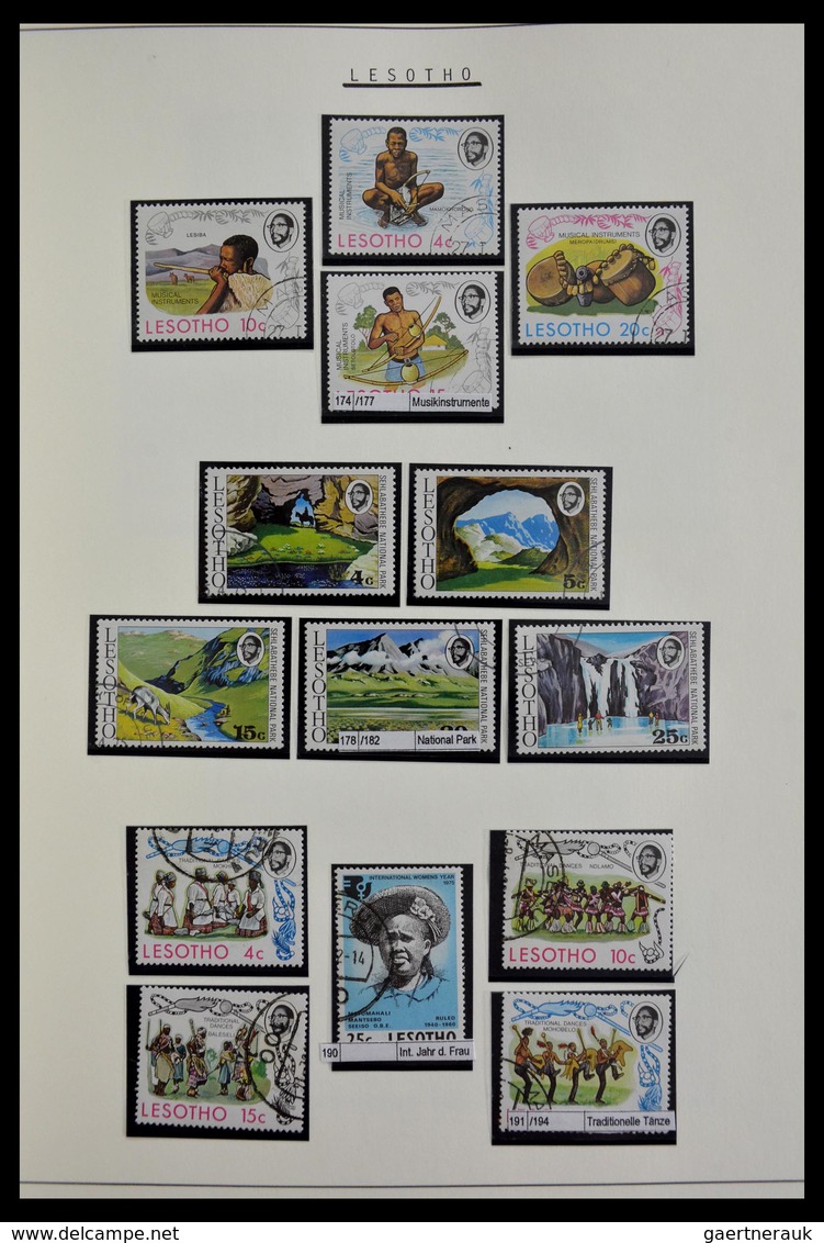 Basutoland: 1933-2000: Apparently complete, cancelled collection Basutoland/Lesotho 1933-2000 on bla