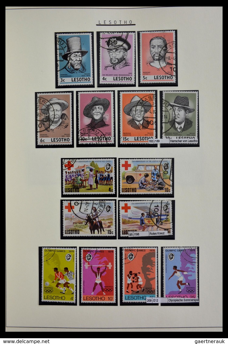 Basutoland: 1933-2000: Apparently complete, cancelled collection Basutoland/Lesotho 1933-2000 on bla