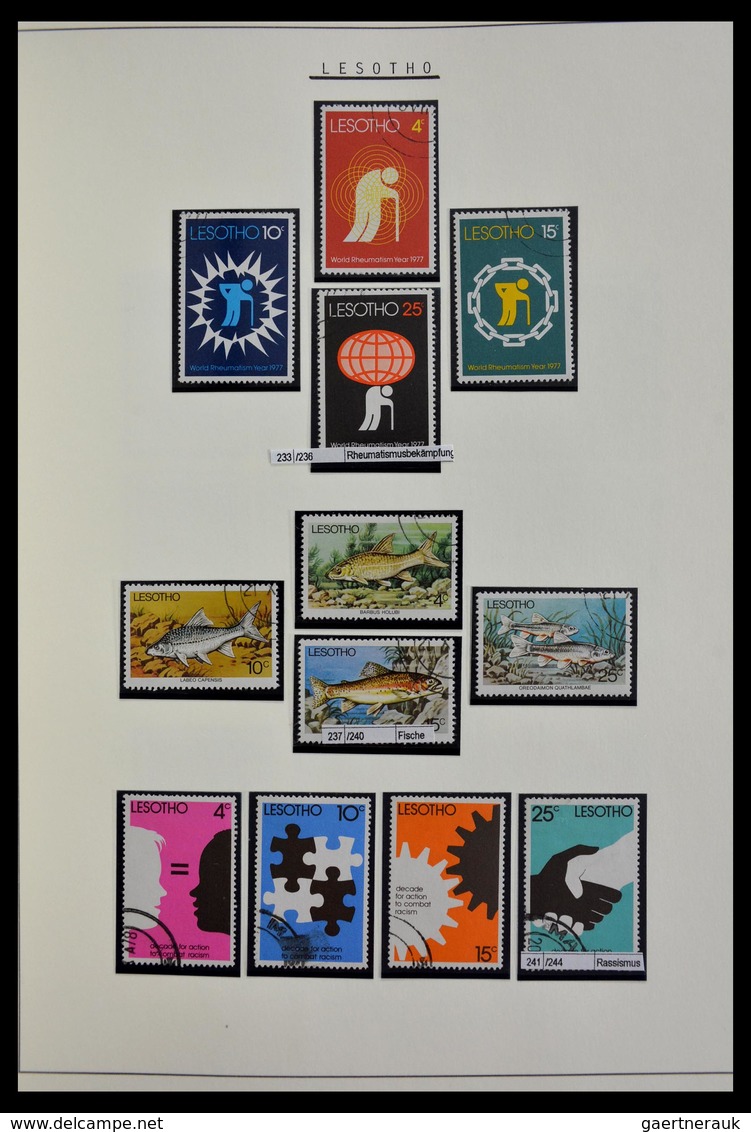 Basutoland: 1933-2000: Apparently complete, cancelled collection Basutoland/Lesotho 1933-2000 on bla