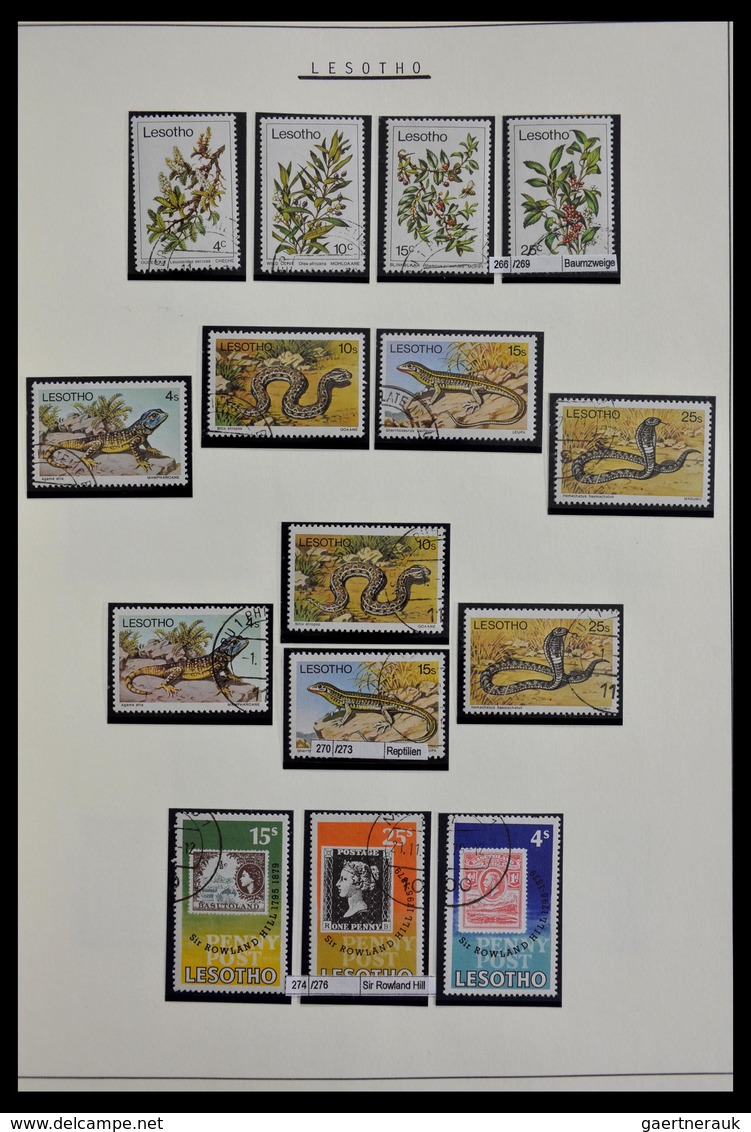 Basutoland: 1933-2000: Apparently complete, cancelled collection Basutoland/Lesotho 1933-2000 on bla