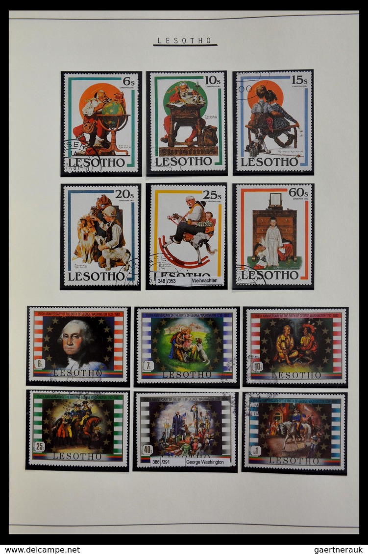 Basutoland: 1933-2000: Apparently complete, cancelled collection Basutoland/Lesotho 1933-2000 on bla