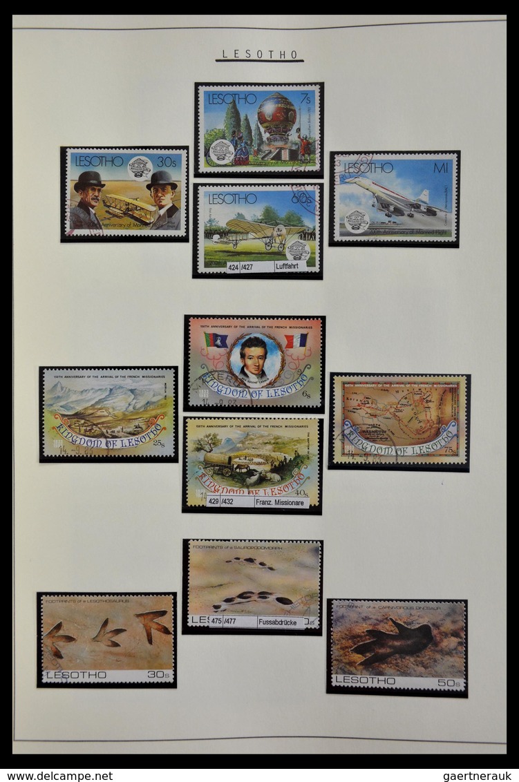 Basutoland: 1933-2000: Apparently complete, cancelled collection Basutoland/Lesotho 1933-2000 on bla