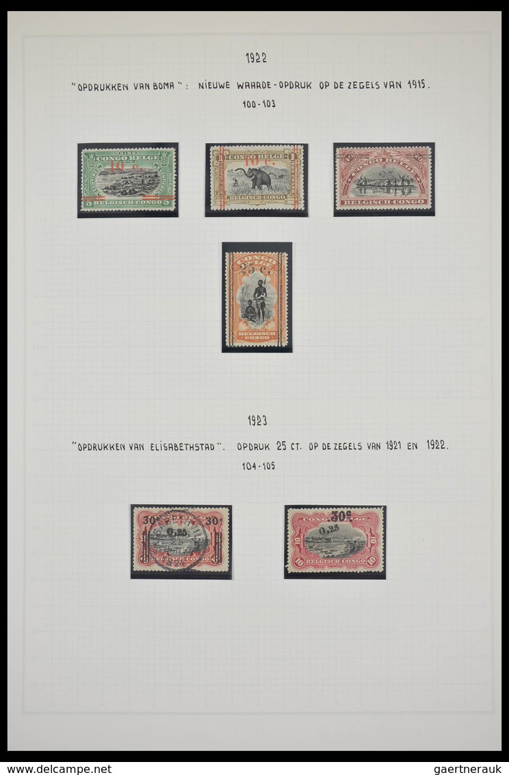 Belgisch-Kongo: 1886-1971: Well Filled, MNH, Mint Hinged And Used Collection Belgian Congo 1886-1971 - Sammlungen