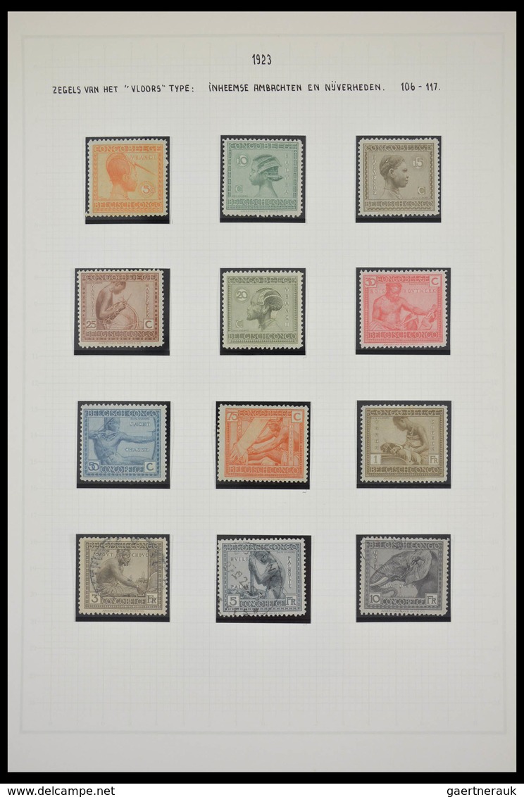 Belgisch-Kongo: 1886-1971: Well filled, MNH, mint hinged and used collection Belgian Congo 1886-1971