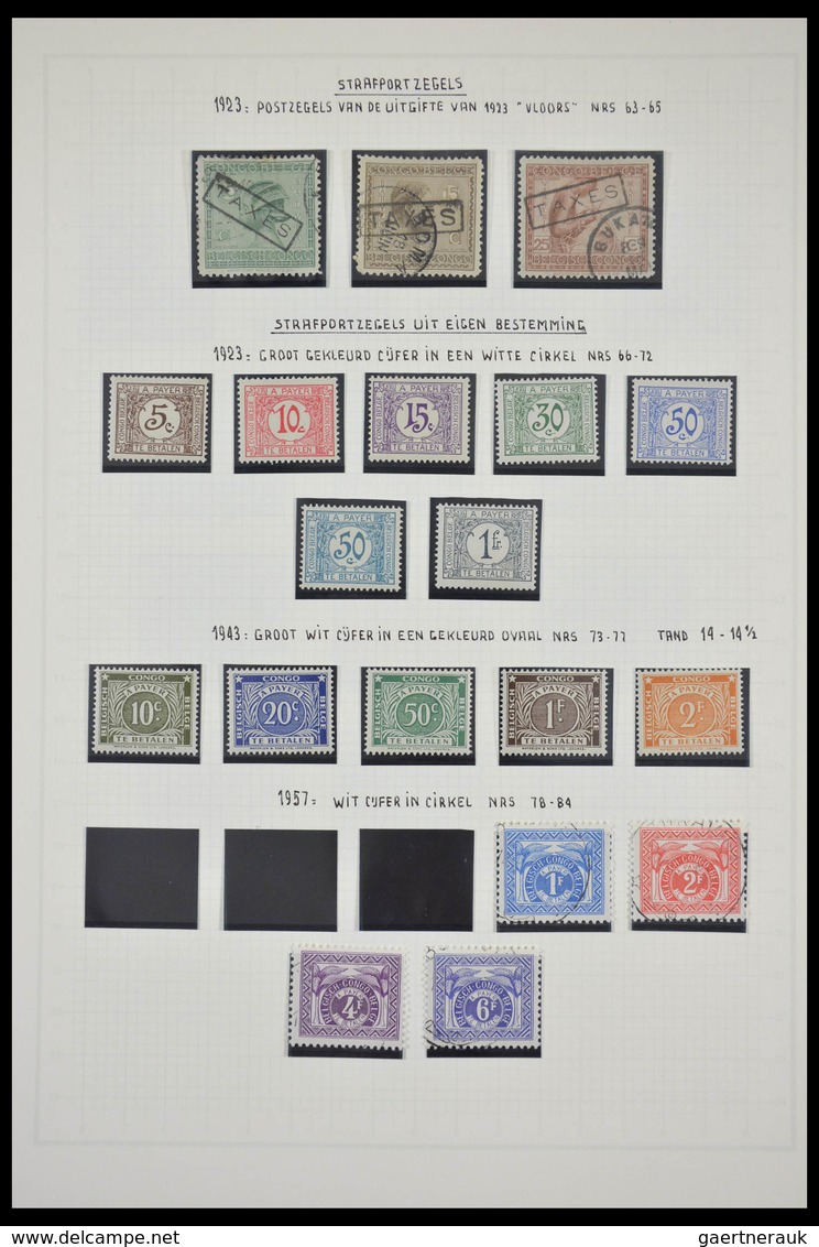 Belgisch-Kongo: 1886-1971: Well filled, MNH, mint hinged and used collection Belgian Congo 1886-1971