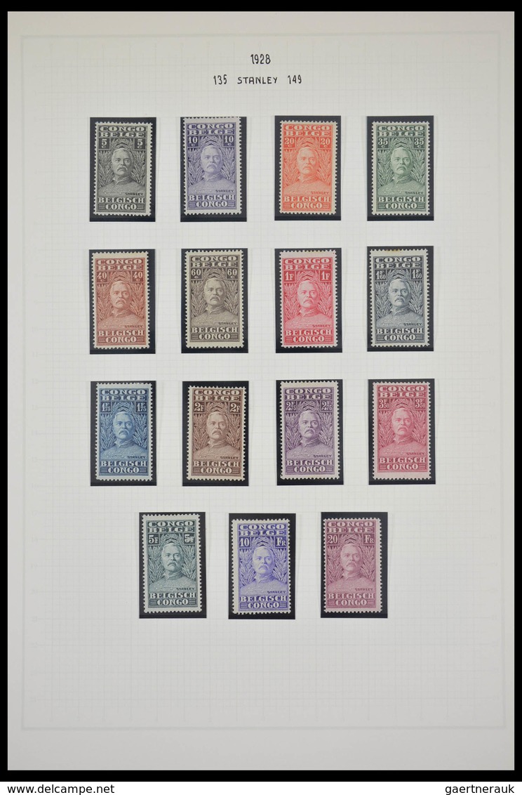 Belgisch-Kongo: 1886-1971: Well filled, MNH, mint hinged and used collection Belgian Congo 1886-1971