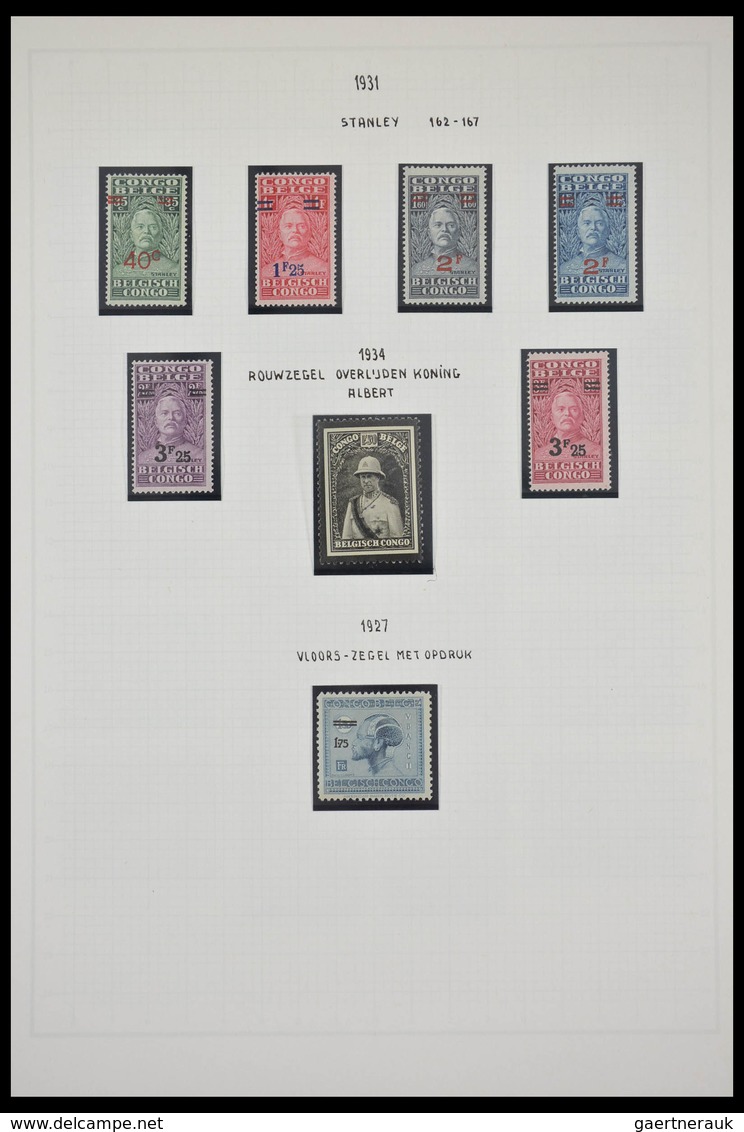 Belgisch-Kongo: 1886-1971: Well filled, MNH, mint hinged and used collection Belgian Congo 1886-1971