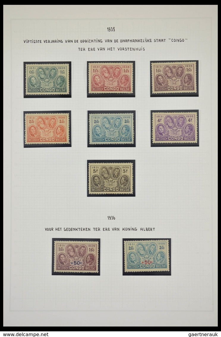 Belgisch-Kongo: 1886-1971: Well filled, MNH, mint hinged and used collection Belgian Congo 1886-1971