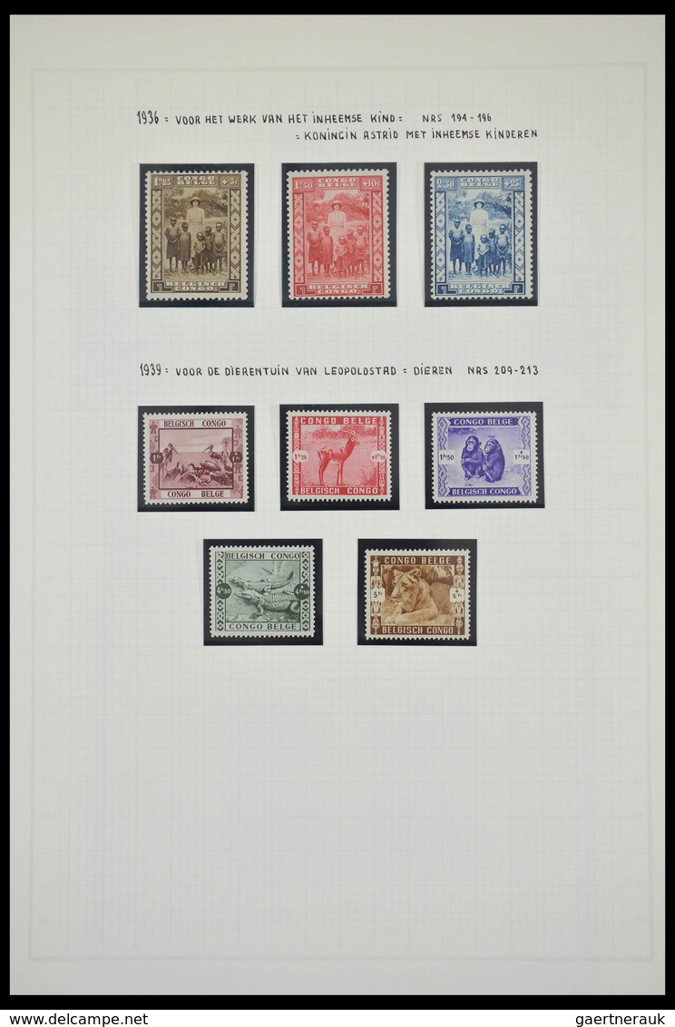 Belgisch-Kongo: 1886-1971: Well filled, MNH, mint hinged and used collection Belgian Congo 1886-1971