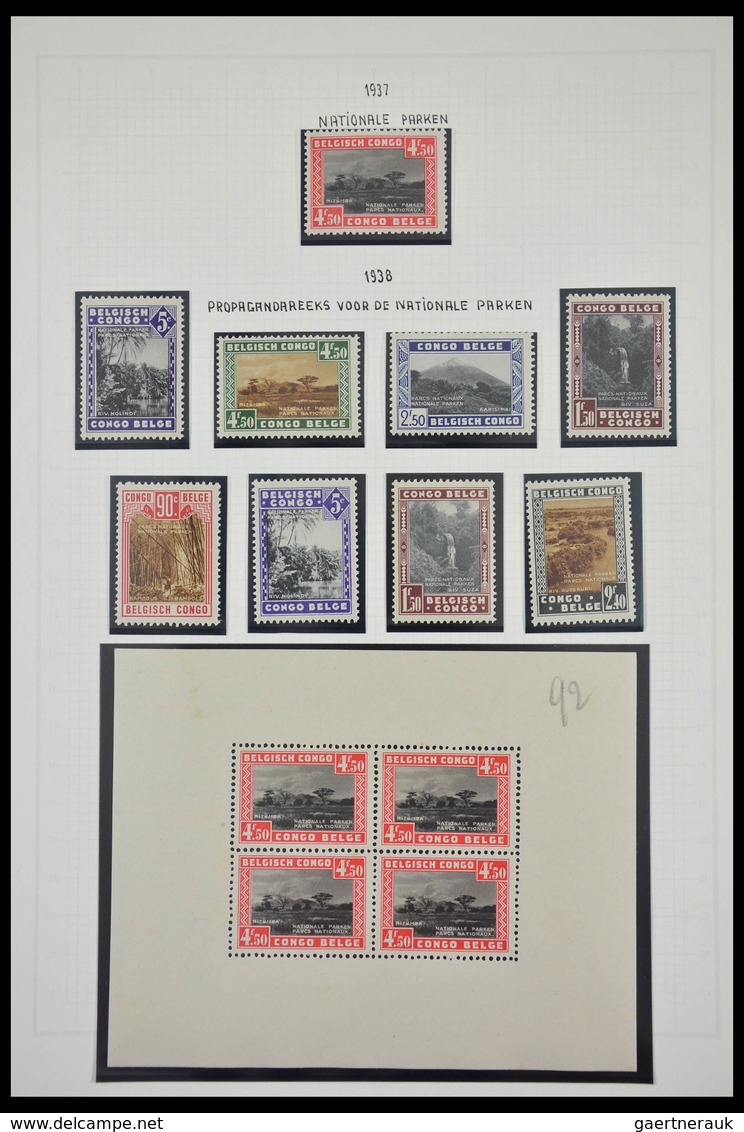 Belgisch-Kongo: 1886-1971: Well filled, MNH, mint hinged and used collection Belgian Congo 1886-1971