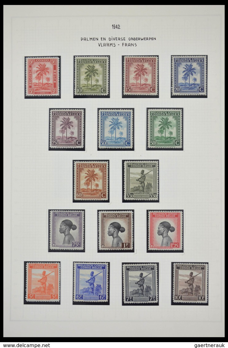 Belgisch-Kongo: 1886-1971: Well filled, MNH, mint hinged and used collection Belgian Congo 1886-1971