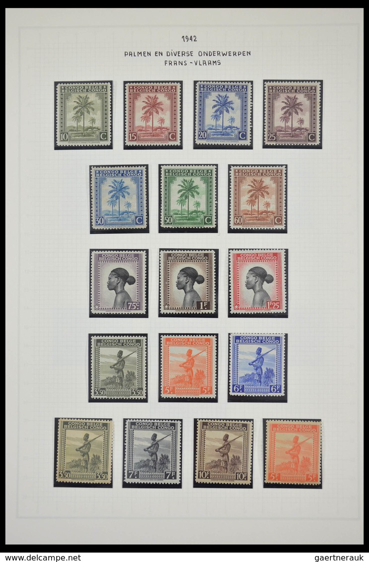 Belgisch-Kongo: 1886-1971: Well filled, MNH, mint hinged and used collection Belgian Congo 1886-1971