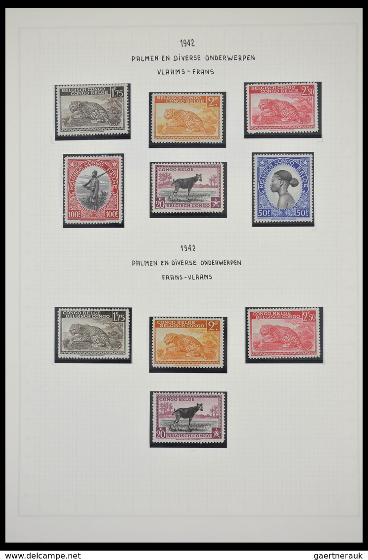 Belgisch-Kongo: 1886-1971: Well filled, MNH, mint hinged and used collection Belgian Congo 1886-1971